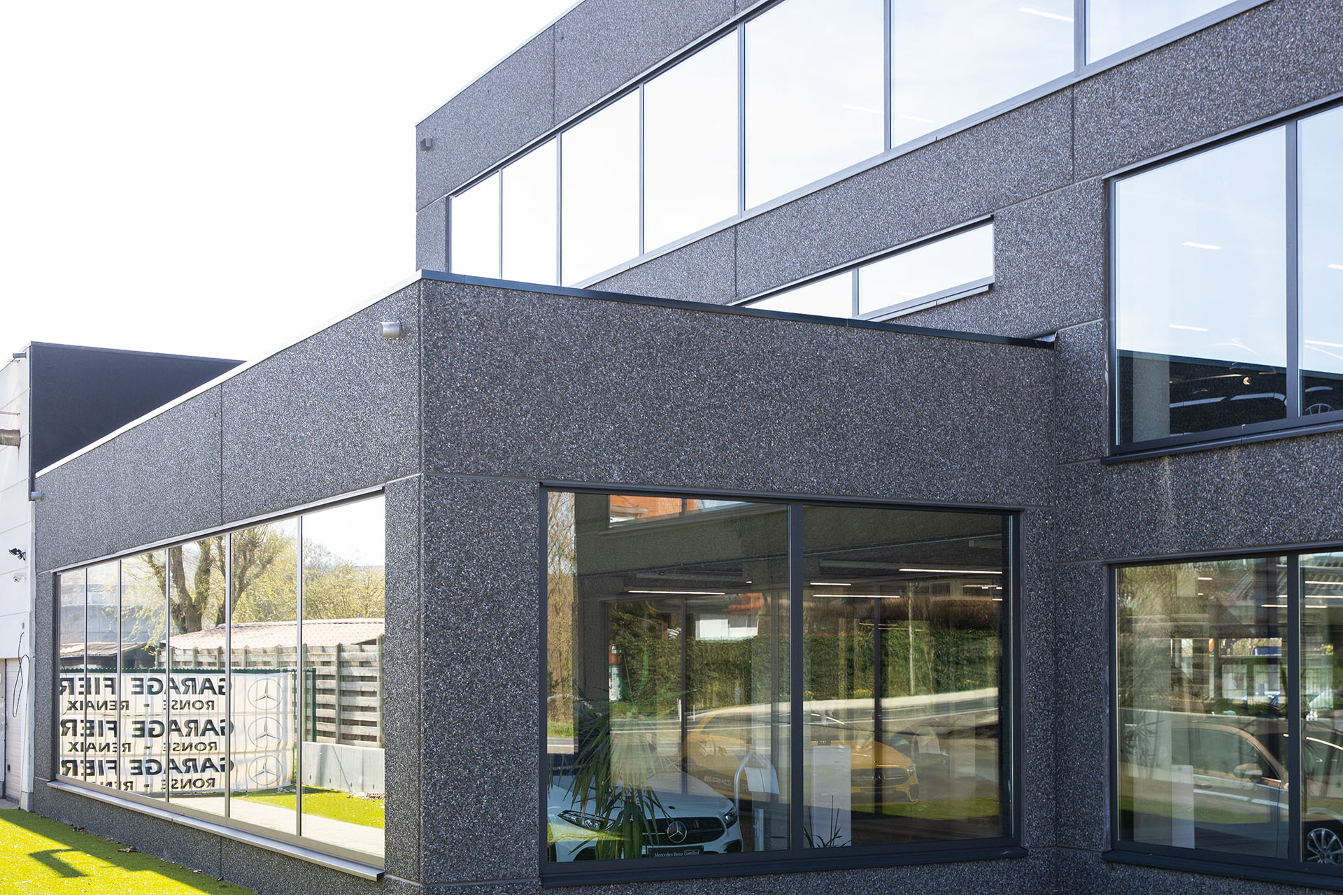 Uitgewassen betonwanden (silex)